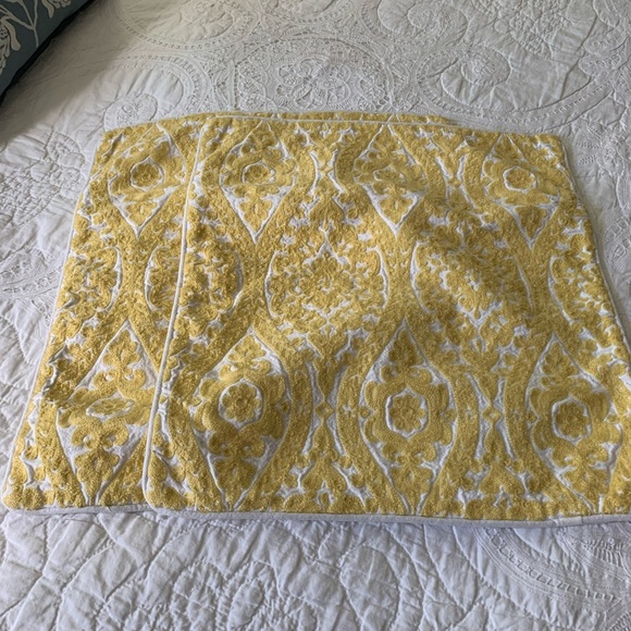 Embroidered Yellow shams
